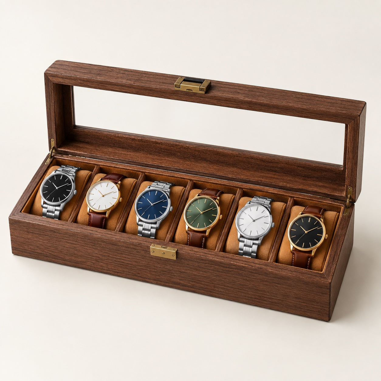 Gallery Walnut Watch Box — Hourstead product view